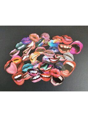 PVC Luggage Stickers, Laptop Stickers, Mouth Lip Stickers